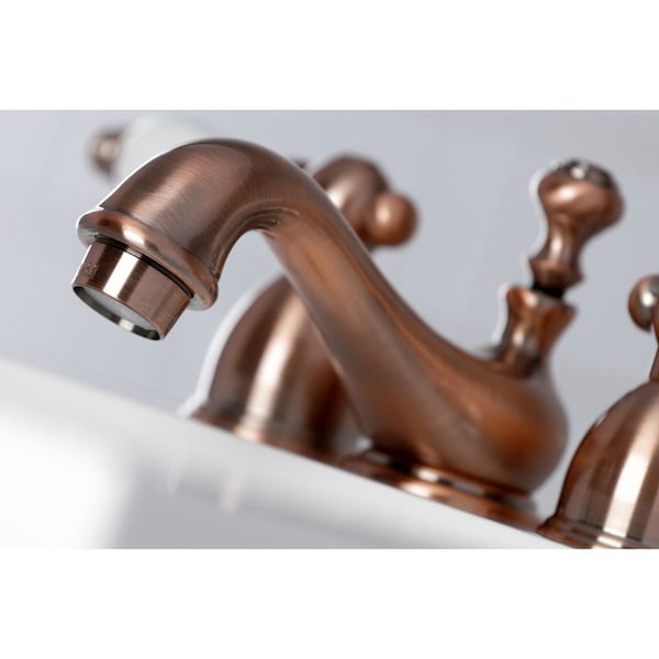 KS395PLAC Restoration Mini-Widespread Bathroom Faucet, Antique Copper
